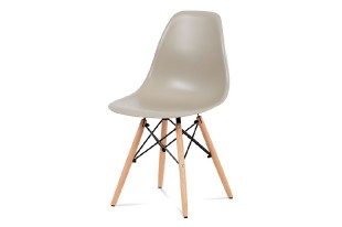 Jídelní židle, plast latté / masiv buk / kov černý CT-758 LAT
